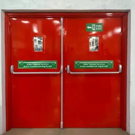 emergency exit metal doors with panic bar