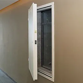 fire resistant metal shaft doors